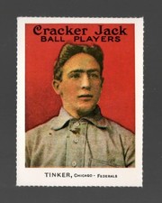 1977 Dover 1914 Cracker Jack E145 Reprint Joe Tinker Chicago Whales #3 Near Mint