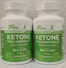 2X Real Ketones Ketone Bio Identical, Electrolytes Supplement,60 caps Ex 2/26