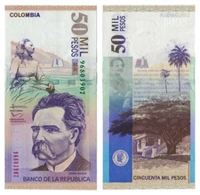 Colombia 50000 Pesos (25.8.2012) - Garcia Marquez/Lost City/p-455u, B995u A-UNC