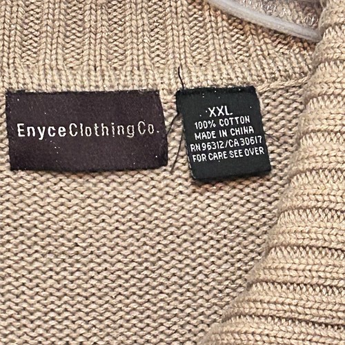 Enyce Men’s XXL 1/4 Zip Sweater Multicolor Striped Cotton Pullover Retro Y2K - Picture 4 of 5