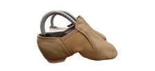 Kids Youth Tan Leather Split Sole Jazz Hip Hop Dance Shoes Size 1.5