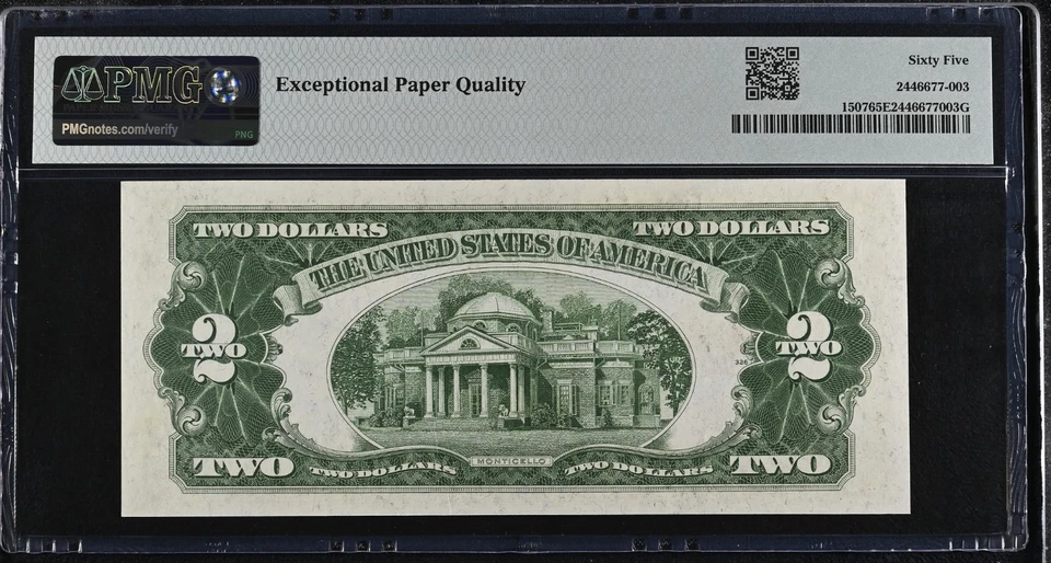 1928F $2 Legal Tender Note Fr-1507 PMG65 Gem EPQ - Image 2 of 2