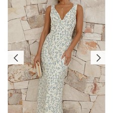 New Billy J Plus Size 20 Andy Maxi Dress Blue Floral Shift Cocktail Party