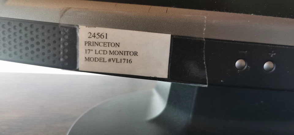 Princeton VL1716 17 Inch LCD Monitor With pwr adaptor and VGA cable. tested - Image 2 of 4
