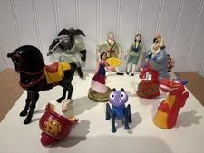 Lot Of 10 Disney Mulan Figures Of Various Characters - Great Collectibles (Rare)