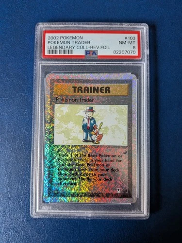 Pokemon TCG Pokemon Trader Reverse Holo 103/110 Legendary Collection PSA 8