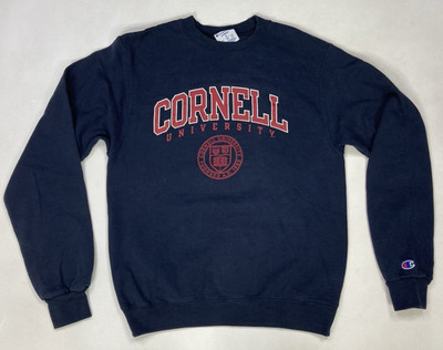 Champion Eco Fleece Cornell University Crewneck Sweatshirt Men Small Blue