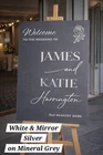 Personalised Acrylic Wedding Welcome Sign - 3D Mirror Names, Wedding Signage,