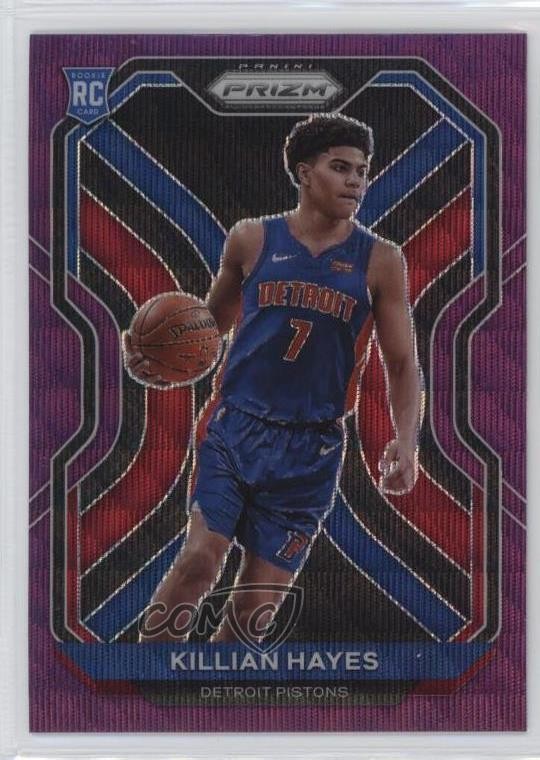 2020-21 Panini Prizm Purple Wave Prizm Killian Hayes #270 13c1