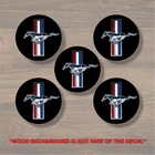 Vinyl Decal Sticker Overlays Fit Ford Mustang Wheel Center Cap x5