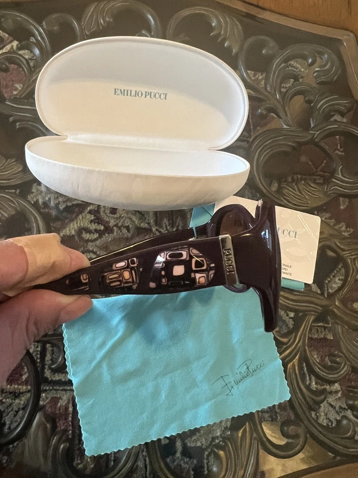 Gafas de sol moradas de lujo Emilio Puccini para mujer EP614S Foto 3 de 4