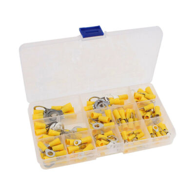 120 Pcs Insulated Ring Crimp Terminal Assorted Set Electrical Wiring Connector  