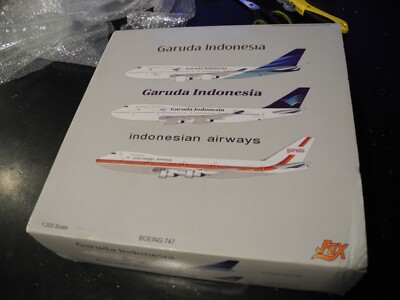 Collector's Find JFOX 200 Boeing 747 INDONESIAN AIRWAYS, 1:200, Only 96!