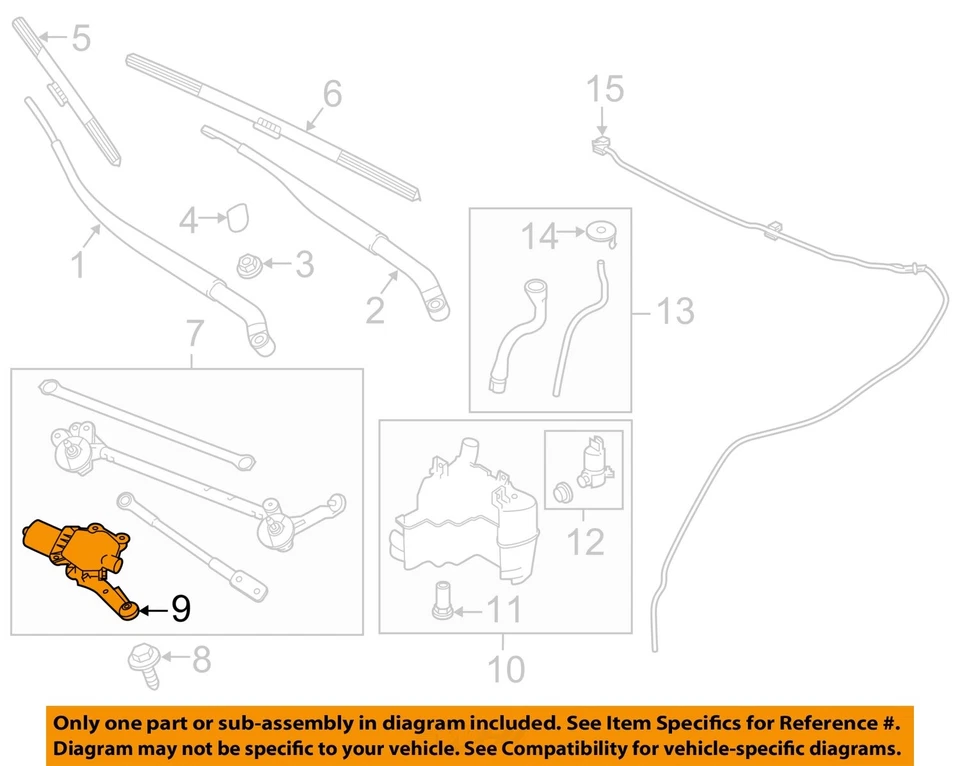 Used Windshield Wiper Motor fits: 2017 Infiniti Q60  Grade A - Изображение 3 из 4