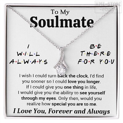 To My Soulmate Necklace Alluring Gift For Her Wife Girlfriend I Be There For You