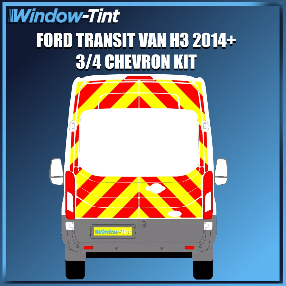 FORD TRANSIT VAN H3 2014+ 3/4 CHEVRON KIT PRISMATIC REFLECTIVE CHAPTER 8