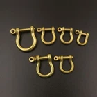 Solid Brass Bow Shackle D-ring Key Chain Hook Fob Joint Connect Leather Craft