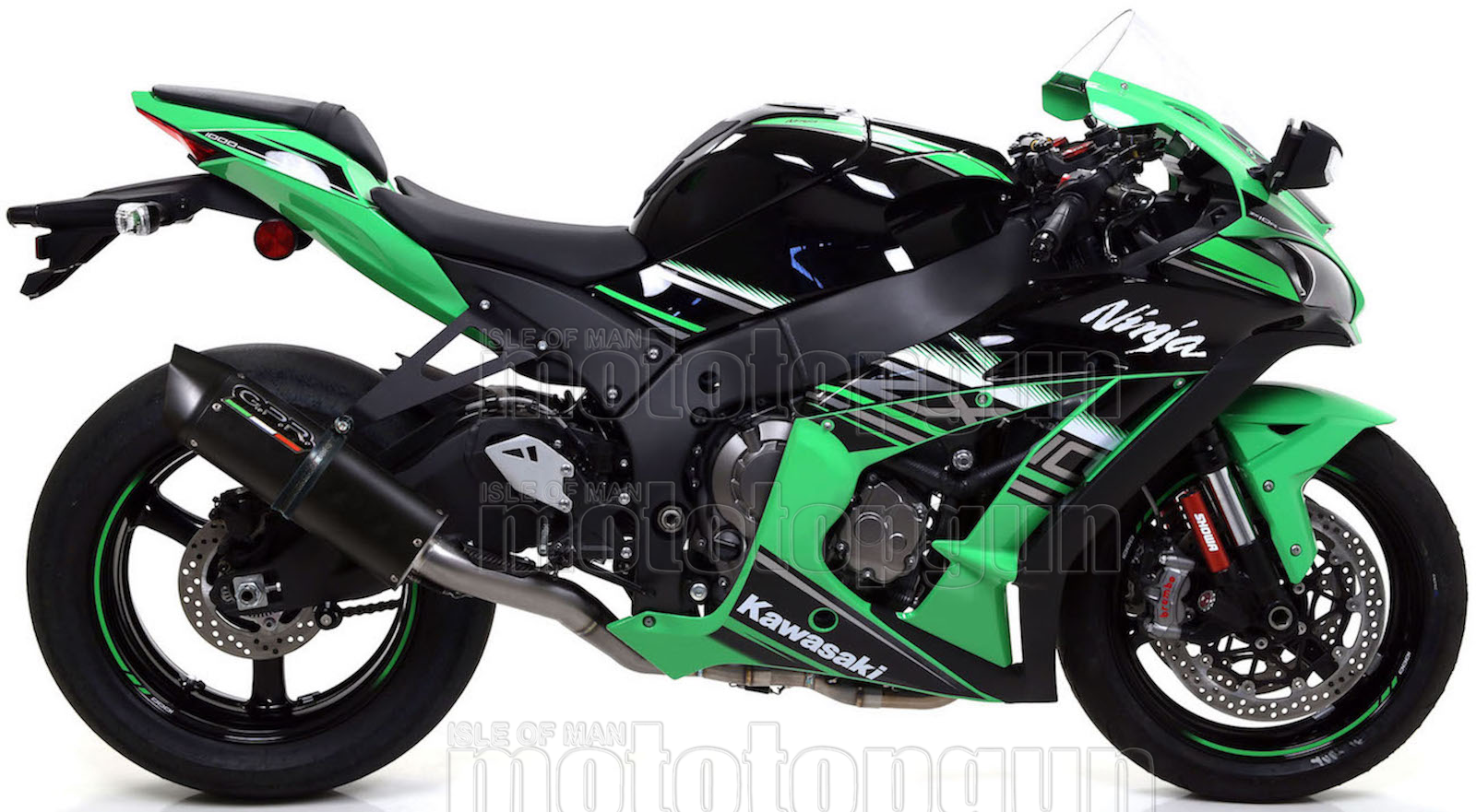 GPR EXHAUST HOM FURORE BLACK KAWASAKI ZX10R ZX10R 2010 10 2011 11 2012