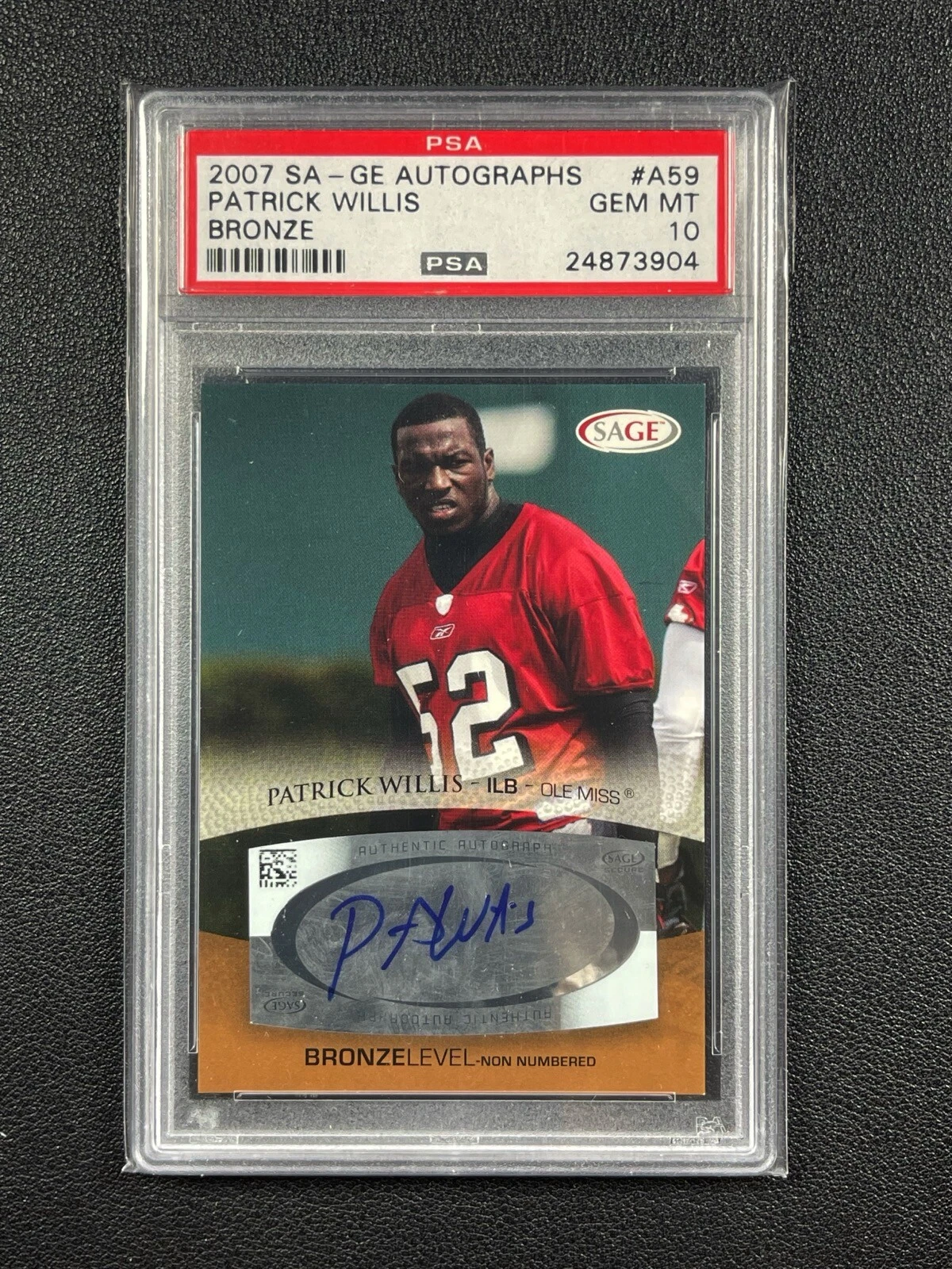 Patrick Willis SA-GE Autographs #A59 Bronze