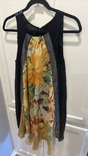 Free People Vintage Archival New Romantics Vibrant Floral Swing Dress No Belt