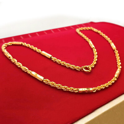 6mm hexagonal knot rope 24K THAI BAHT YELLOW GOLD