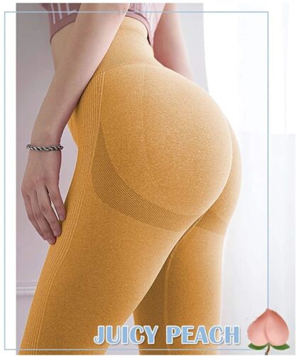 Pantaloni Yoga Donna Vita Alta Leggings Anticellulite Allenamento Compressione Push-Up - Foto 2 di 46