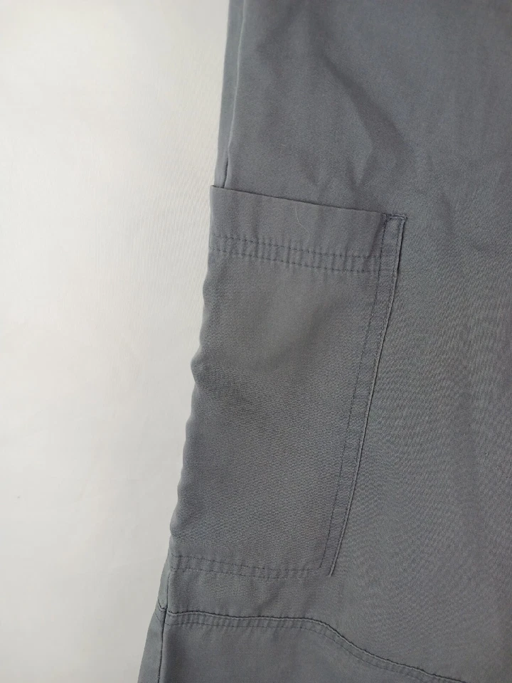 Women’s Gray Colored Scrub Pants by Orange Standard Size S Elastic Waist - Image 3 of 4