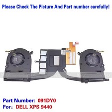 New For DELL XPS 9440 COOLING FAN HEATSINK 091DY0