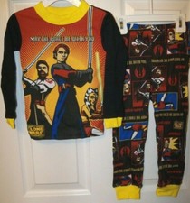 Star Wars May The Force Be With You Long Pajama PJ 2 Piece Set Boys Size 4 New