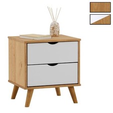 Nachttisch COLIMA, Kiefer, 2 Schubladen, Boxspringbett-kompatibel