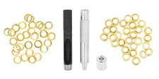 Grommet Eyelet Kit with Setting Tools for Leather Fabric Boots Tarp Repair Se...