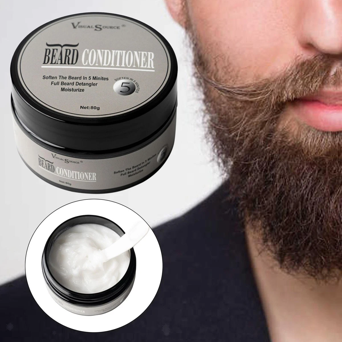 Beard balm for curly beard top