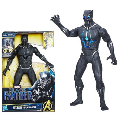 black panther slashing action hero