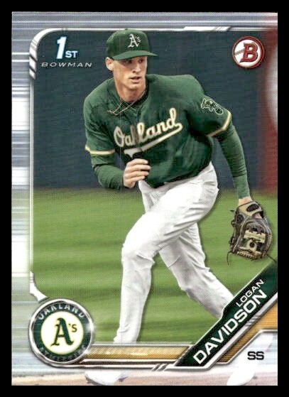 2019 Bowman Draft #BD-10 Logan Davidson Oakland Athletics
