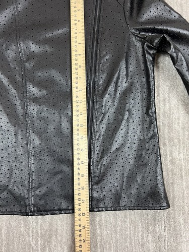Art Class Jacket Girls Black 14/16 Extra Large Faux Leather Starcut Pattern - Picture 5 of 11