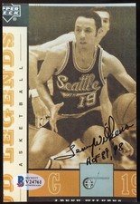 Lenny Wilkens signed autograph auto 4x6 Photo Basketball HOF BAS Stickered