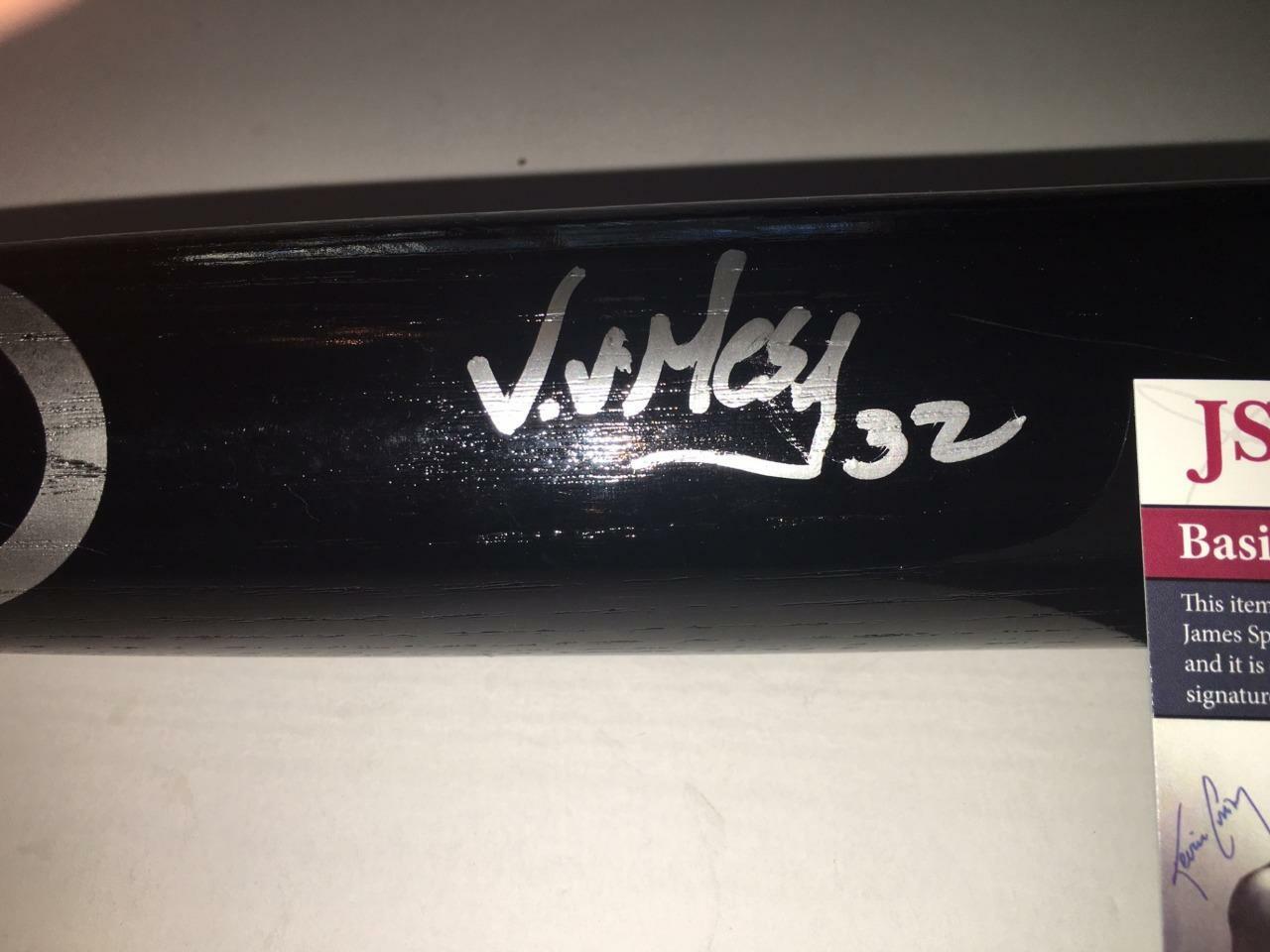 VICTOR VICTOR MESA MIAMI MARLINS CUBA STAR JSA MLB SIGNED BLACK BASEBALL BAT COA