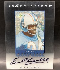 1999 Score Supplemental Inscriptions Earl Campbell ON CARD AUTO Autograph Oilers