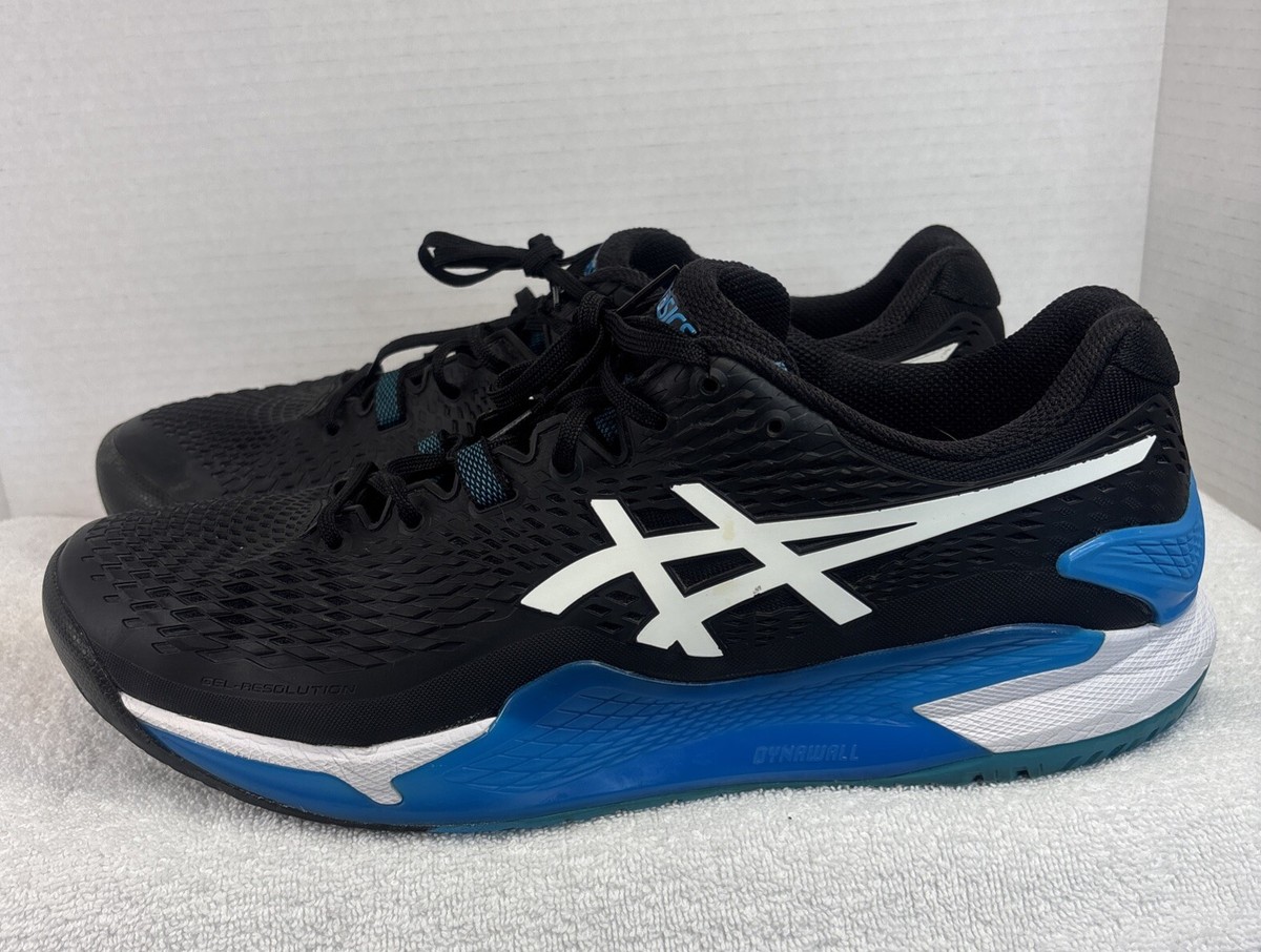 Asics Gel Resolution 1041A330-001 Black White Royal Blue Hard Court HC