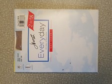 Vtg NOS Hanes Everyday Pantyhose Control Top Sandalfoot Nylons, Size c/d Nude