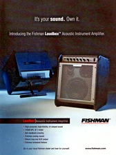 vtg 2000's FISHMAN LOUDBOX MAGAZINE PRINT AD Acoustic Instrument Amplifier Pinup