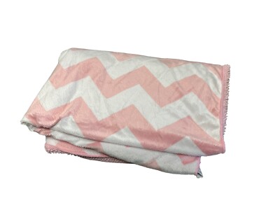 Circo Pink White Chevron Zig Zag Baby Girl Minky Blanket Target
