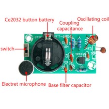 FM Stereo Radio Transmitter DIY Kit With Microphone DC 3V Soldering Practice-H4
