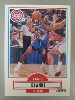 1990-91 Fleer Update Lance Blanks Rookie #U-29 Detroit Pistons NBA Basketball
