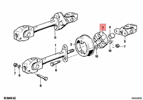 NEU BMW 3 E30 LENKUNG UNIVERSAL FLEXGELENK 32311153993 1153993 ORIGINAL - Bild 1 von 1