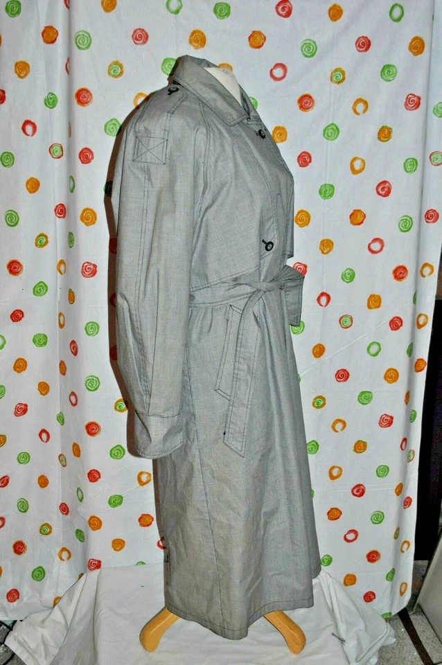 J GALLERY HOUNDSTOOTH  Women`s 9/10 PET. SEXY belted TRENCH ALL WEATHER COAT - Image 4 of 4