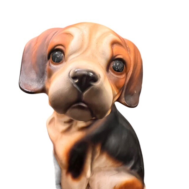 Vintage 1950s Beagle Puppy Ceramic Bookends Dog Lovers Farmhouse