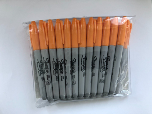 24 Count NEW Sharpie Fine Point Permanent Marker --Tangerine --ink - Picture 2 of 2
