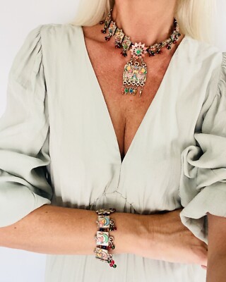 Collier Vintage SCOOTER 1990 - Pendentif Disque Argenté Imposant, Métal