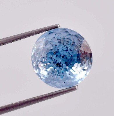 11 x 11 MM Natural 6.50  Ct Ocean Blue Mozambique Tourmaline Gemstone Certified